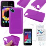 Ebeststar ® housse etui coque souple silicone gel sans motif pour wiko sunset 2, couleur violet + film ...