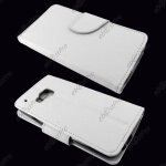 Ebeststar ® housse portefeuille coque etui protection folio pour htc one m9, one hima, couleur blanc ...