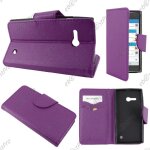 Ebeststar ® housse portefeuille coque etui protection folio pour nokia lumia 735 730 dual, couleur violet ...