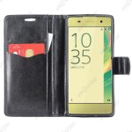 Ebeststar � housse portefeuille coque etui protection folio pour sony xperia xa, xa dual, couleur noir ...