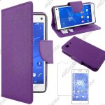 Ebeststar ® housse portefeuille coque etui protection folio pour sony xperia z3 compact, couleur violet ...