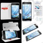 Ebeststar ® housse portefeuille coque etui protection folio pour wiko getaway, couleur blanc + 1 film ...
