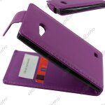 Ebeststar ® housse simili cuir a clapet coque etui pour nokia lumia 735 730 dual + 1 verre tremp, couleur ...