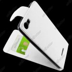 Ebeststar ® housse simili cuir a clapet coque etui pour wiko fever 4g + 1 verre tremp, couleur blanc ...