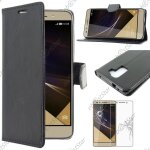 Ebeststar ® pour huawei honor 7 - housse coque etui portefeuille support folio simi cuir + film protection ...