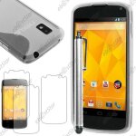 Ebeststar ® pour lg nexus 4 e960 - housse etui coque silicone gel motif s - line protection souple + ...