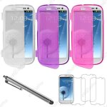 Ebeststar ® lot x3 housse etui coque portefeuille livre silicone gel + film protection d'�cran + stylet ...