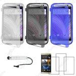 Ebeststar � lot x3 housse etui coque portefeuille livre silicone gel pour htc one m8 2014, couleur transparent ...
