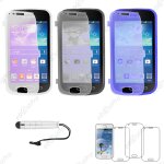 Ebeststar  lot x3 housse etui coque portefeuille livre silicone gel pour samsung galaxy trend s7560, ...