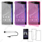 Ebeststar � lot x3 housse etui coque portefeuille livre silicone gel pour sony xperia z2 d6502, d6503, ...
