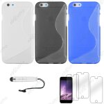 Ebeststar � lot x3 housse etui coque silicone gel motif s - line protection souple pour apple iphone ...