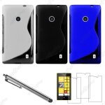 Ebeststar ® lot x3 housse etui coque silicone gel motif s - line protection souple + film protecteur ...