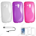 Ebeststar � lot x3 housse etui coque silicone gel motif s - line protection souple pour samsung galaxy ...