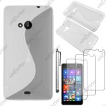 Ebeststar � pour microsoft nokia lumia 535 - housse etui coque silicone gel motif s - line protection ...