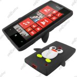 Ebeststar ® pour nokia lumia 520 housse silicone souple etui coque design pingouin + film protection ...