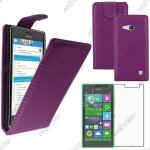 Ebeststar ® pour nokia lumia 735 730 dual - housse coque etui simili cuir a rabat vertical + 1 verre ...