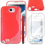 Ebeststar ® pour samsung galaxy note 2 n7100 - housse etui coque silicone gel motif s - line protection ...