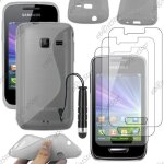 Ebeststar ® pour samsung wave y s5380 - housse etui coque silicone gel motif s - line protection souple ...