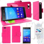 Ebeststar ® verre tremp� + housse coque etui portefeuille support folio simi cuir pour sony xperia m5, ...