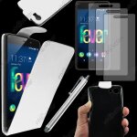 Ebeststar � pour wiko fever 4g - housse coque etui simili cuir a rabat vertical + stylet + 3 film ecran, ...