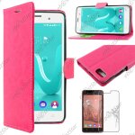Ebeststar ® pour wiko lenny 3 et jerry - housse coque etui portefeuille support folio simi cuir + verre ...