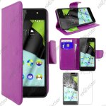 Ebeststar ® pour wiko selfy 4g etui portefeuille housse coque protection folio book livre, couleur violet ...
