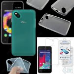 Ebeststar� film verre tremp� + housse coque protection silicone gel ultra fine 0, 5mm etui souple pour ...