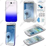 Ebeststar film verre tremp + housse etui coque rigide ultra slim motif gouttelettes pour samsung galaxy ...