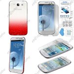 Ebeststar film verre tremp + housse etui coque rigide ultra slim motif gouttelettes pour samsung galaxy ...
