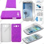 Ebeststar� film verre tremp� + housse etui coque rigide ultra slim paillettes pour samsung galaxy s3 ...