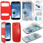 Ebeststar� film verre tremp� + housse pochette protection coque etui type s - view pour samsung galaxy ...
