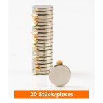 Ecence aimants en n��odyme 20 aimants circulaires auto - adh��sifs - 10 x 1, 5 mm - rev���tement ...