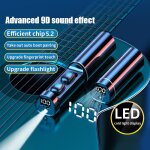 Ecouteurs sans fil bluetooth 5. 2 tws n21, stro, basse, commande tactile, oreillettes avec lampe de ...