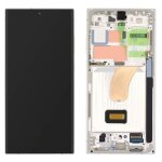 Ecran complet officiel pour samsung s23 ultra vitre tactile et ch�ssis cr�me