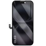 Ecran hard oled pour iphone 16 avec vitre tactile pr� - assembl�s noir
