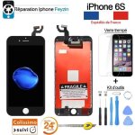 Ecran lcd iphone 6s noir avec vitre tactile sur chassis + outils + verre trempe