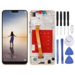 Ecran lcd oem pour huawei p20 lite / nova 3e assemblage complet du num�riseur avec cadre - or
