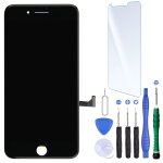 Ecran lcd remplacement pour iphone 7 plus noir + verre trempe + kit