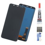 Ecran lcd pour samsung galaxy a6 plus 2018 sm - a605 + vitre tactile lcd noir taille 6. 0  + kit outils ...