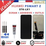 Ecran lcd + vitre tactile pour huawei p smart z noir stk - lx1 + colle + outils