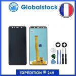 Ecran lcd + vitre tactile pour samsung galaxy a7 2018 (a750f) noir oled + outils