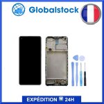 Ecran lcd + vitre tactile sur chssis pour samsung galaxy a21s (a217f) noir + outils
