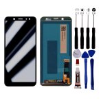 Ecran samsung galaxy a6 2018 a600f a600fn a600g a600a afficheur + kits - lcd / noir / avec kit outils ...