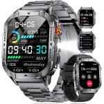 Ef17 montre connect�e homme avec led lampe, 2. 13'' amoled display smartwatch, appel bluetooth / podometre ...