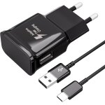 Elvorix - chargeur rapide pour t�l�phone samsung, chargeur usb avec c�ble usb type c compatible avec ...