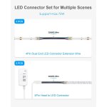 Ensemble de connecteurs de bande led 10mm a 4 broches pour bandes led rvb, connecteur de ruban led, extension ...