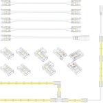 Ensemble de connecteur ruban led 2 broches pour bande led cob de 8 mm de large 2835 3528smd connecteurs ... Ensemble de connecteur ruban led 2 broches pour bande led cob de 8 mm de large 2835 3528smd connecteurs ...