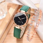 Ensemble de montre - bracelet en cuir pu pour femme, montre - bracelet a quartz pour femme, bracelet ... Ensemble de montre - bracelet en cuir pu pour femme, montre - bracelet a quartz pour femme, bracelet ...