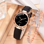 Ensemble de montre de luxe pour femme, bracelet en cuir pu, montre - bracelet a quartz pour femme, biscuits, ... Ensemble de montre de luxe pour femme, bracelet en cuir pu, montre - bracelet a quartz pour femme, biscuits, ...