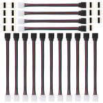 Ersan - 15 pices connecteur led strip 4 broches rgb 5050 - pour ruban led smd 5050 / 3528 / 2835, contrleur ...